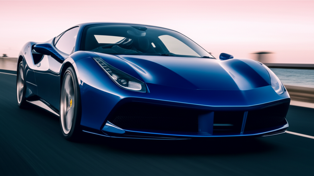 Luxury Blue Sports Car